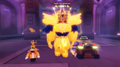 Golden Titan Speakerman in Roblox