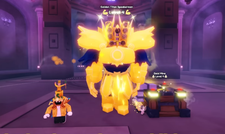 Golden Titan Speakerman in Roblox