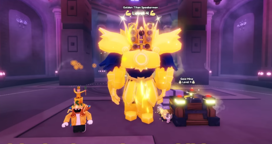 Golden Titan Speakerman in Roblox